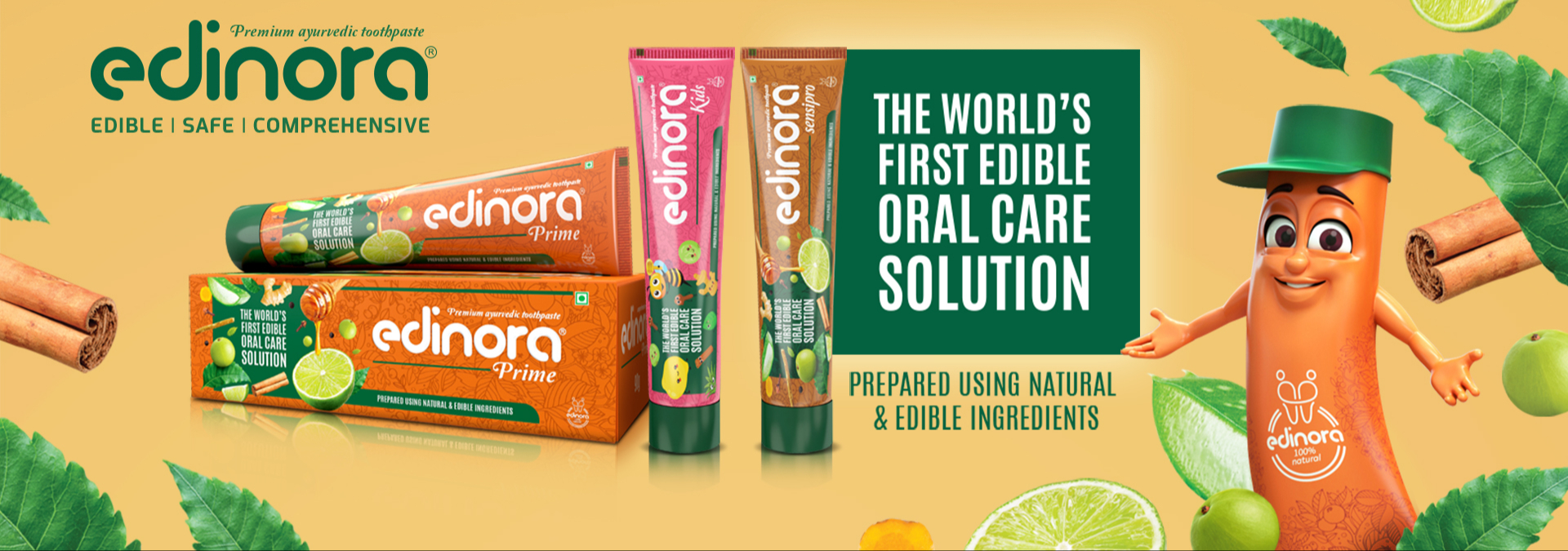 Herbal Toothpaste Edible Toothpaste Edinora