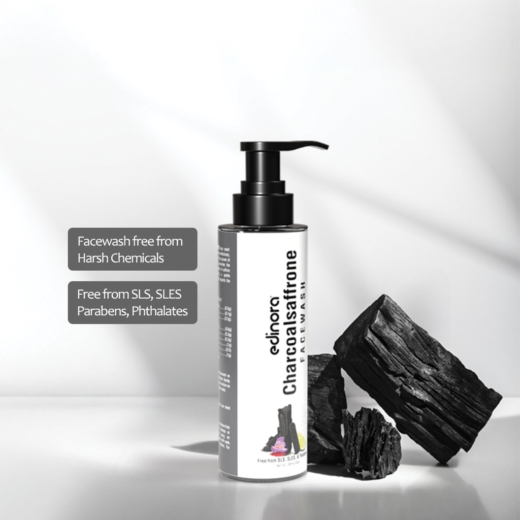 EDINORA CHARCOAL SAFFRONE FACE WASH (100ml)